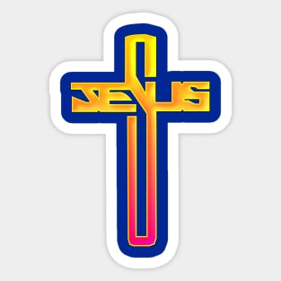 Jesus Cross Sticker